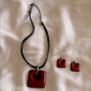 Necklace and earrings